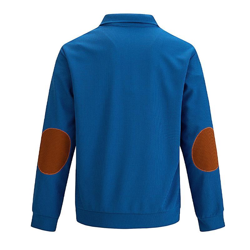 Men's Outdoor Casual Stand Collar Waffle Sweatshirt
