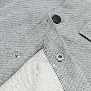 Chaqueta informal de manga larga con solapa de sarga y botonadura sencilla para hombre