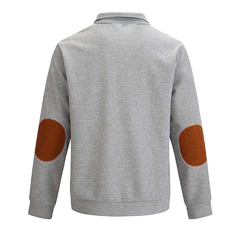 Men's Outdoor Casual Stand Collar Waffle Sweatshirt