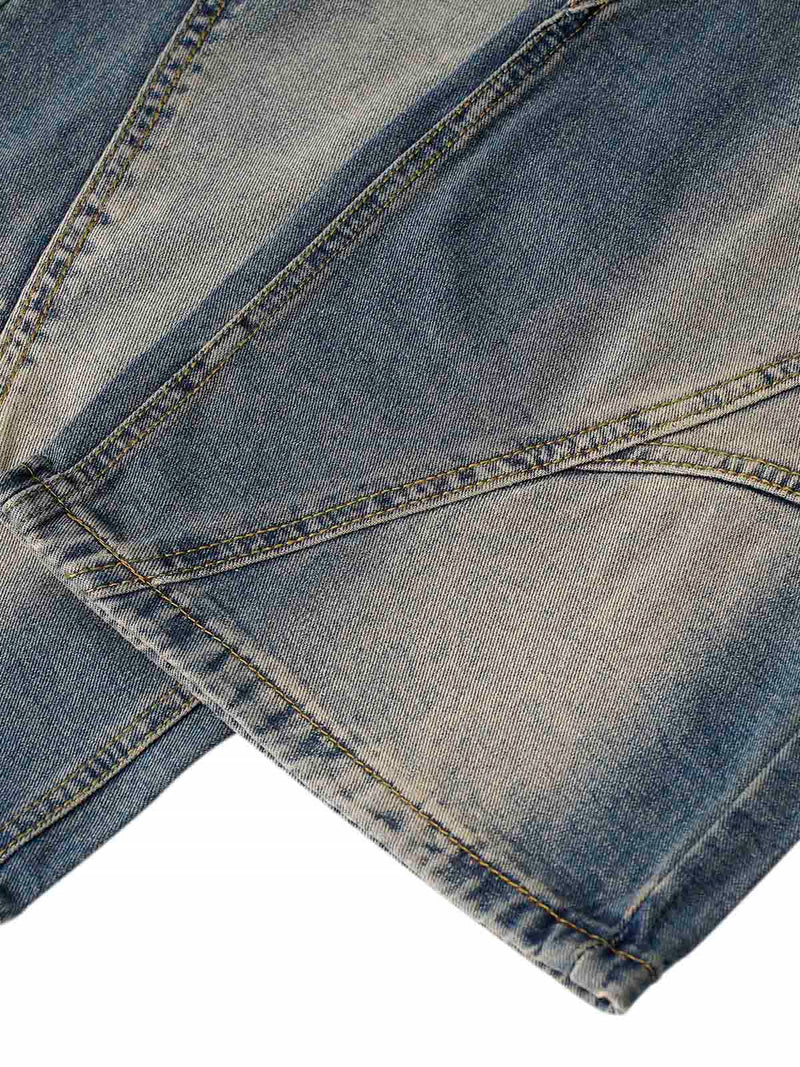 Washed Distressed Baggy Jeans