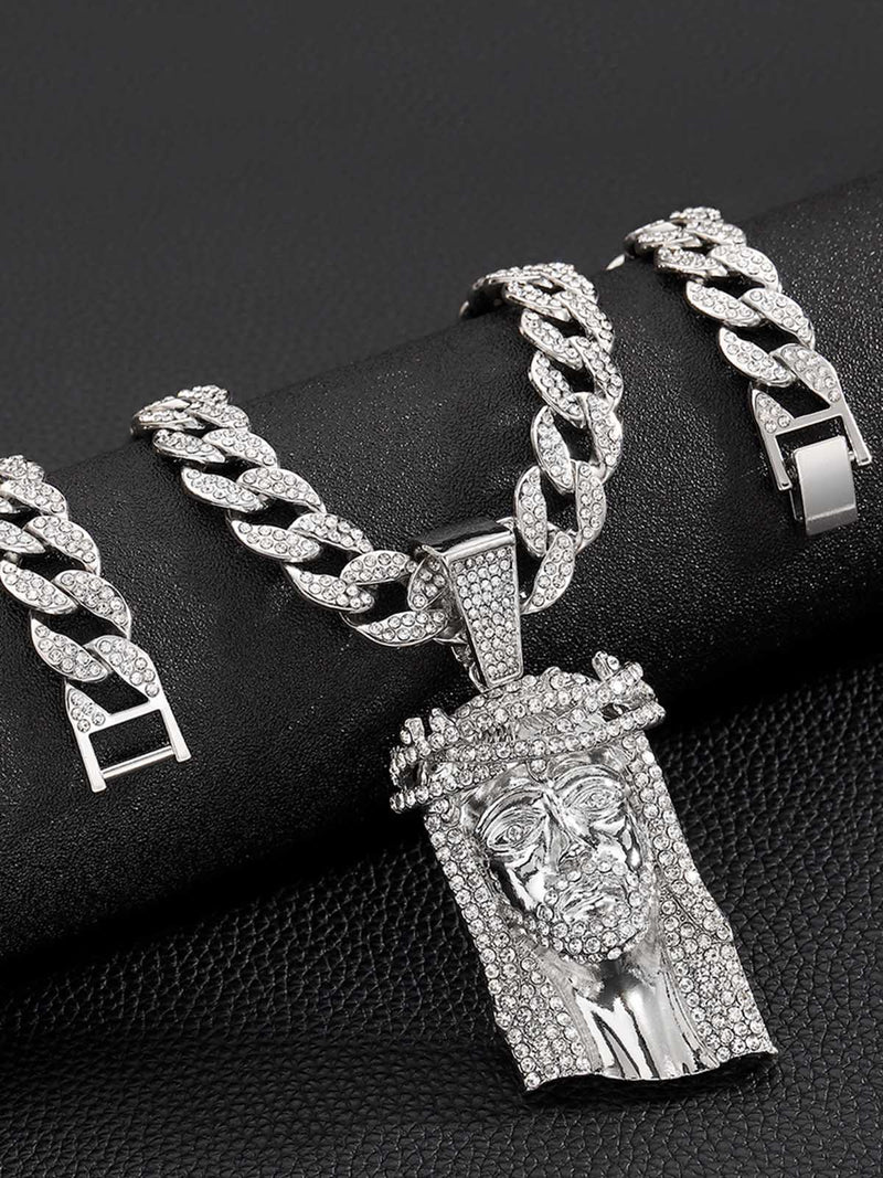 Diamond Jesus Cuban Necklace