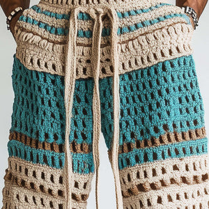 Shorts de playa trenzados para hombre