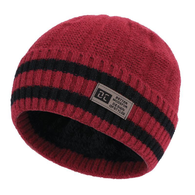 Gorro de punto cálido y versátil para hombre