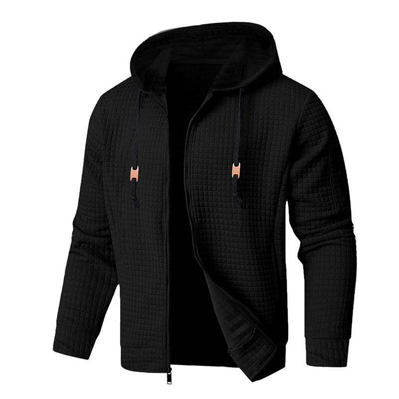 Men's Waffle Sport Hooded Jacket