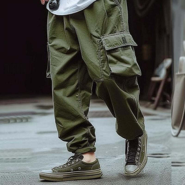 Pantalones cargo multibolsillos informales para exteriores para hombre