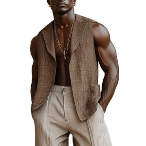 Men's Spring Fashion Simple Solid Color Casual Tank Top