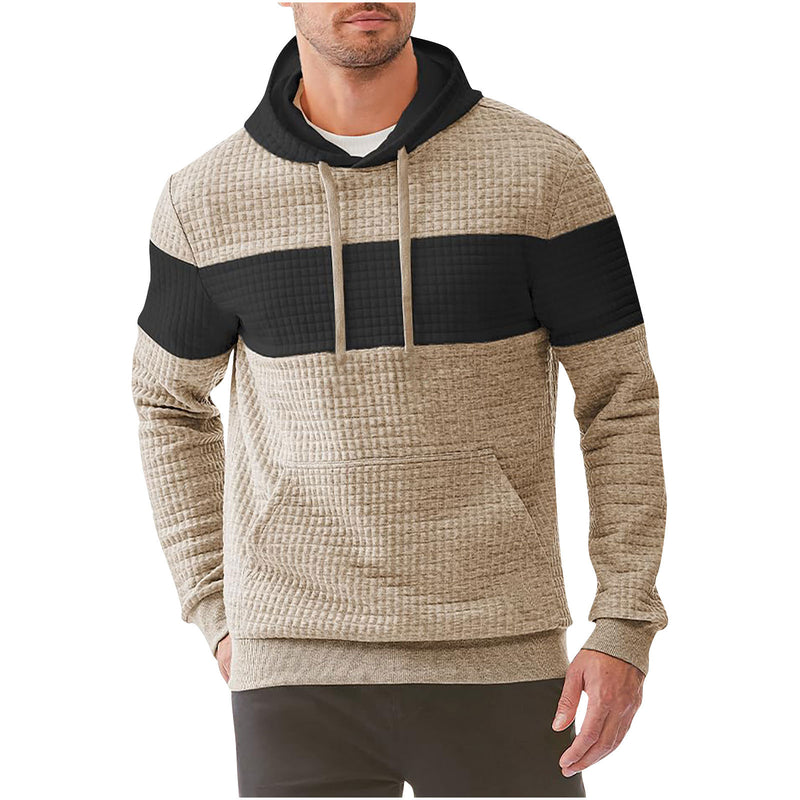 MEN'S SMALL SQUARE LOOSE CASUAL LONG SLEEVE HOODIE