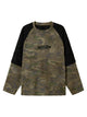 Camouflage Spliced Faux Two-Piece Long-sleeve T-shirt