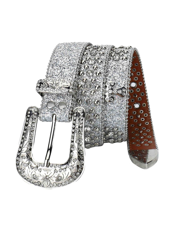 Studded Rhinestone Belt