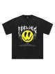 Smile Print Washed T-Shirt