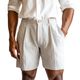 Men's Casual Comfortable Breathable Linen Blended Suit Shorts