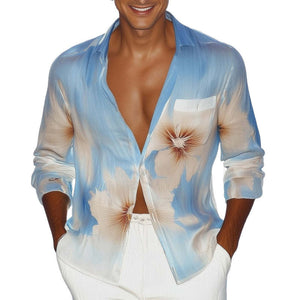 Camisa hawaiana ligera y cómoda con estampado para hombre