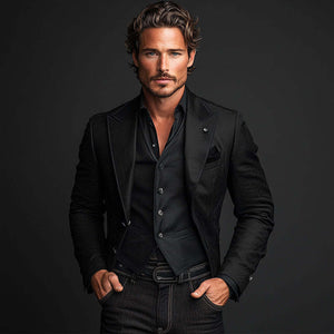 Men's Solid Color Casual Business Blazer