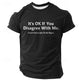 Men's Funny Slang cotton T-shirt Short Sleeve T shirt 3D Print Crew Neck Shirt Fashion Athleisure Street Sports Outdoor Black Dark Green Dark Blue Summer Spring Clothing Apparel S M L XL XXL XXXL