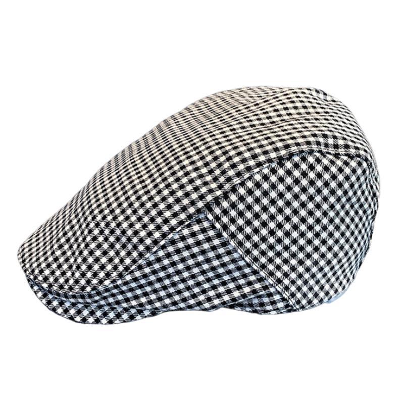 Boina vintage británica de pata de gallo para hombre