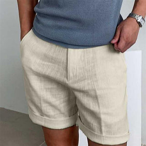Vintage Leinen-Strandshorts für Herren