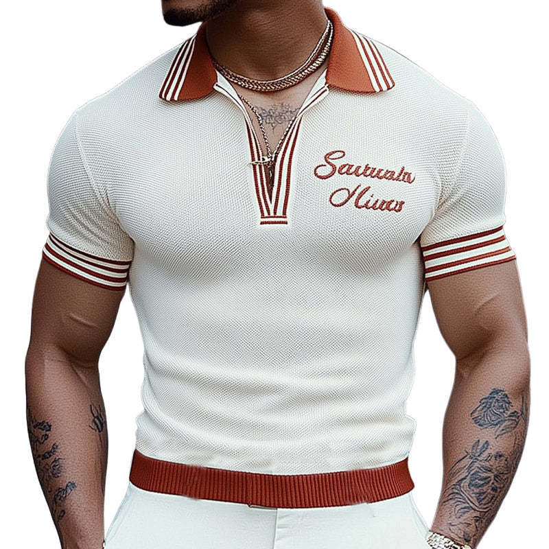 Men's Summer Fashion Polo Neck Slim Fit T-Shirt MTA3197C2U