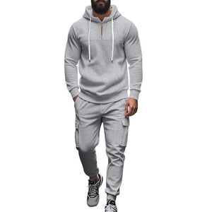 Lockeres Sport-Set aus Kapuzenpullover und Hose für Herren