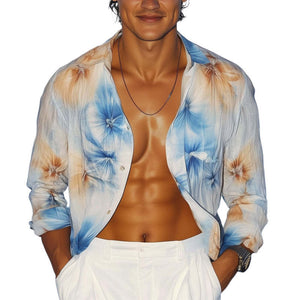 Leichtes, bequemes Hawaiihemd für Herren mit Aufdruck