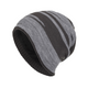 Gorro de punto cálido con forro de felpa jacquard con bloques de color retro para hombre