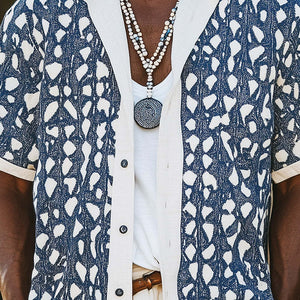 Herren Frühlingsmode Bedrucktes Sport-Kurzarmhemd