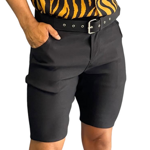 Men's Retro Casual Solid Color Slim Shorts