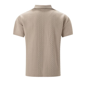 Polo de manga corta con textura jacquard para hombre