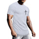 CROSS PRINT MEN SPORT V-NECK TEE