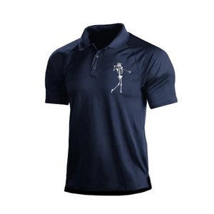 POLO RAGLÁN CON ESTAMPADO DE ESQUELETO