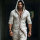 Men's Retro Casual Linen Embroidered Hooded Long Sleeve Shirt