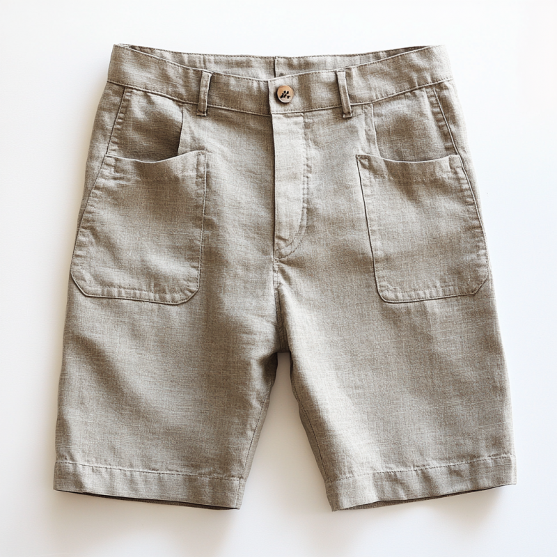 Men's Casual Comfortable Breathable Linen Blended Suit Shorts