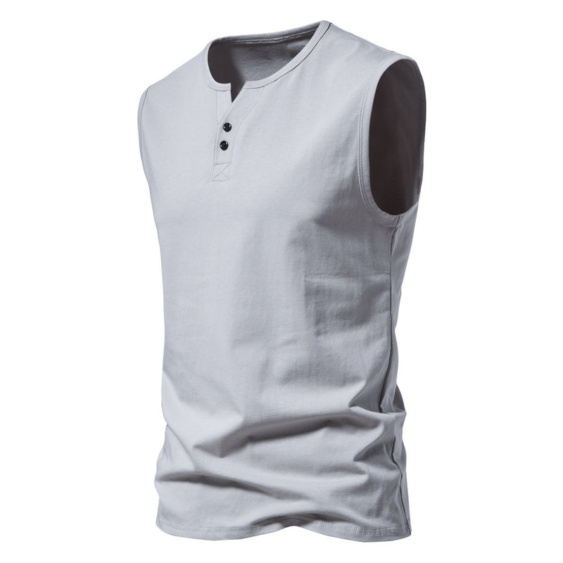 HENRY COLLAR SLEEVELESS T-SHIRT TANK