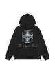 Street Cross Letters Print Hoodie