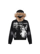 Wasteland Style Cardigan Zip UP Fur Hooded Jacket