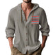 Men's Contrast Panel Cotton Long Sleeve Hoodie MTA0165D1X