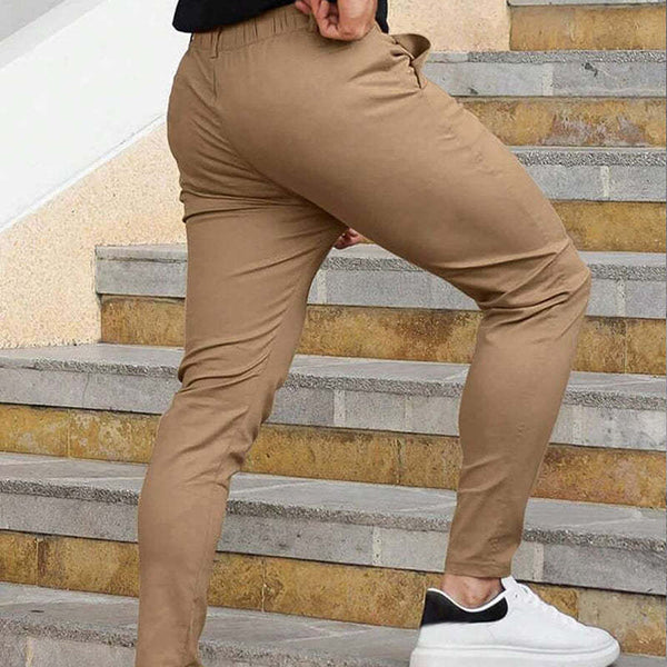Pantalones de traje casuales de color liso para hombre 