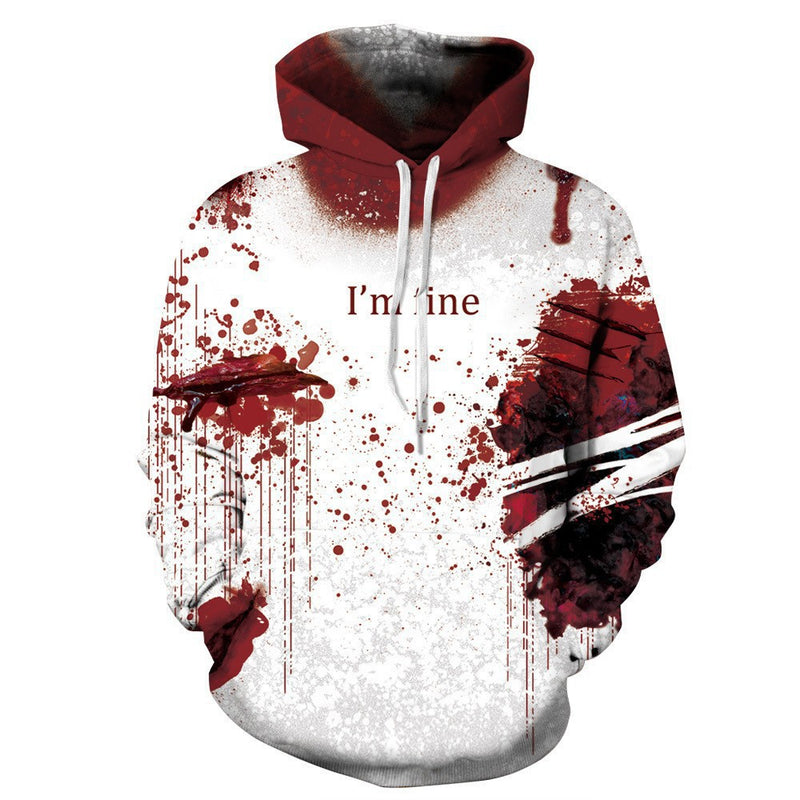 HALLOWEEN HORROR BLOOD HAND HOODIE