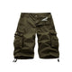 (SIZE US 30-48)BUTTON AND ZIPPER MULTI DIMENSIONAL POCKETS 11'' INSEAM CARGO SHORTS