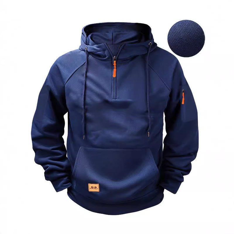 HOODIE ZIPPER MULTI POCKET HOODIE SPORTS AND LEISURE SWEATSHIRT