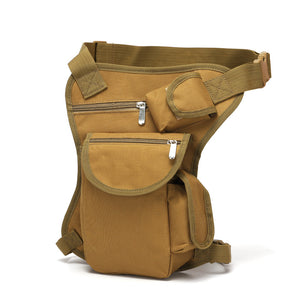 BOLSA DE PIERNA TÁCTICA DE CAMUFLAJE PARA EXTERIORES, BOLSA DE RIÑÓN IMPERMEABLE Y MULTIFUNCIONAL