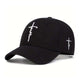 Gorra de béisbol retro informal con diseño de cruz y fe para hombre 
