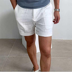 Vintage Leinen-Strandshorts für Herren