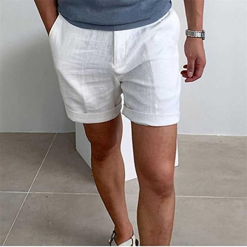 Men's Vintage Linen Beach Shorts