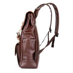 Mochila de cuero Crazy Horse de gran capacidad para hombre