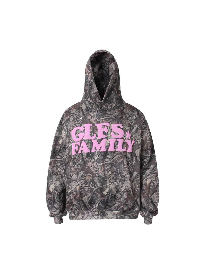 Camouflage Foam Letter Hoodie