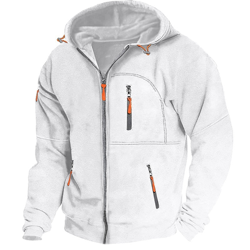 Men's Hoodie Full Zip Hoodie Fleece Hoodie