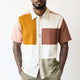 Camisa de manga corta con estampado en contraste elegante para hombre