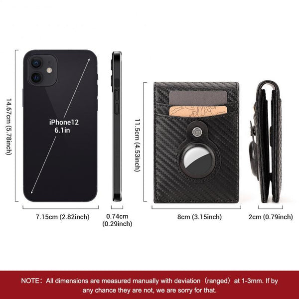 Men's Practical Air Tag Leather Wallet
