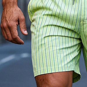 Men's Pinstripe Print Casual Shorts