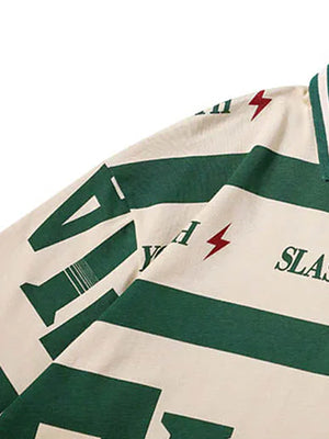 Poloshirt mit Schlitz in Kontrastfarbe 